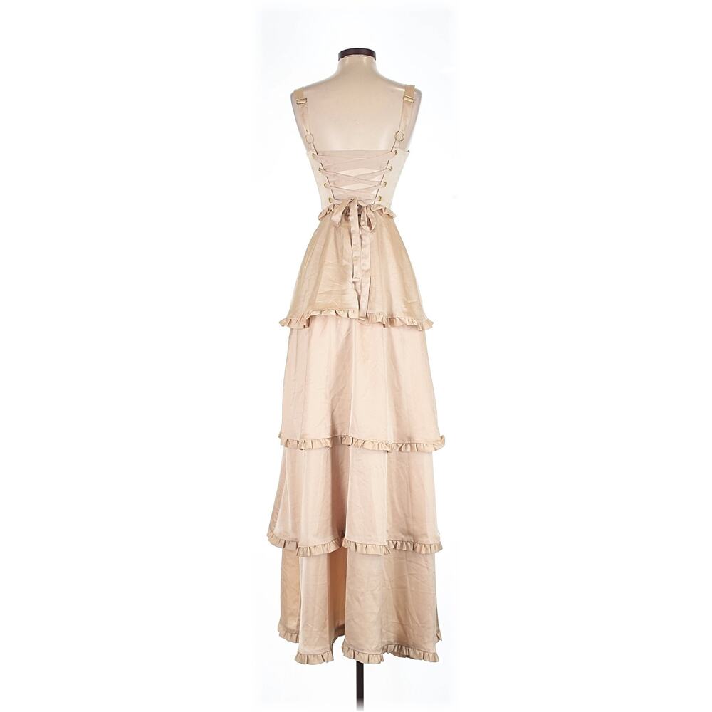 Show Me Your Mumu Lady Corset Dress in Champagne Luxe Satin M NWT - Picture 6 of 7